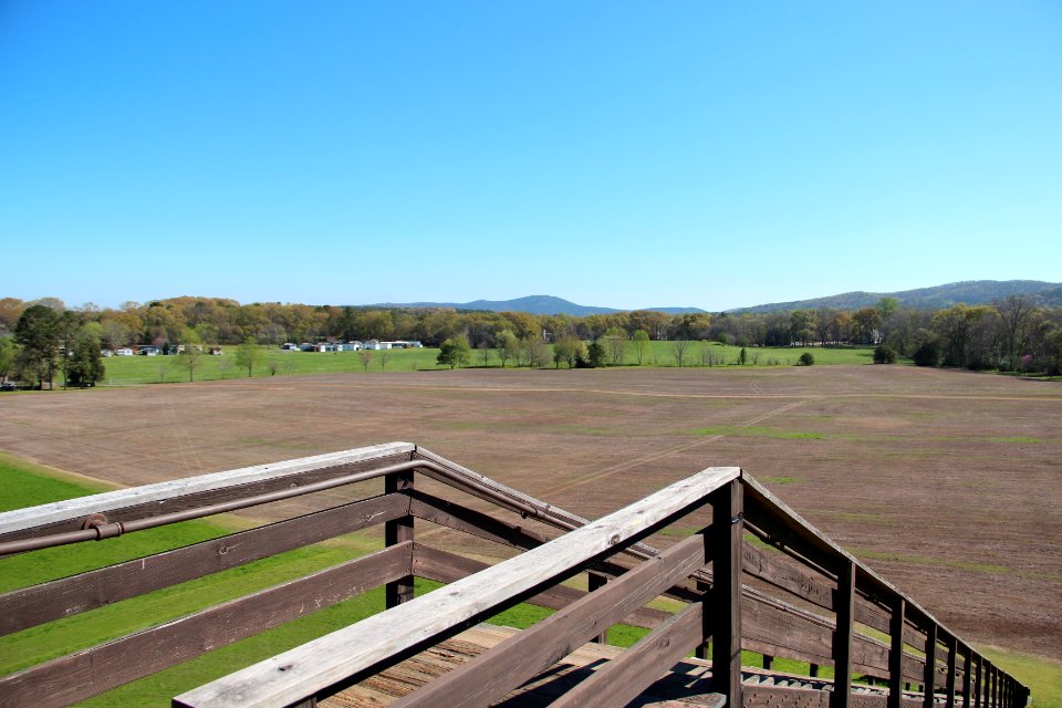 View from Mound A, Etowah Indian Mounds, April 2017