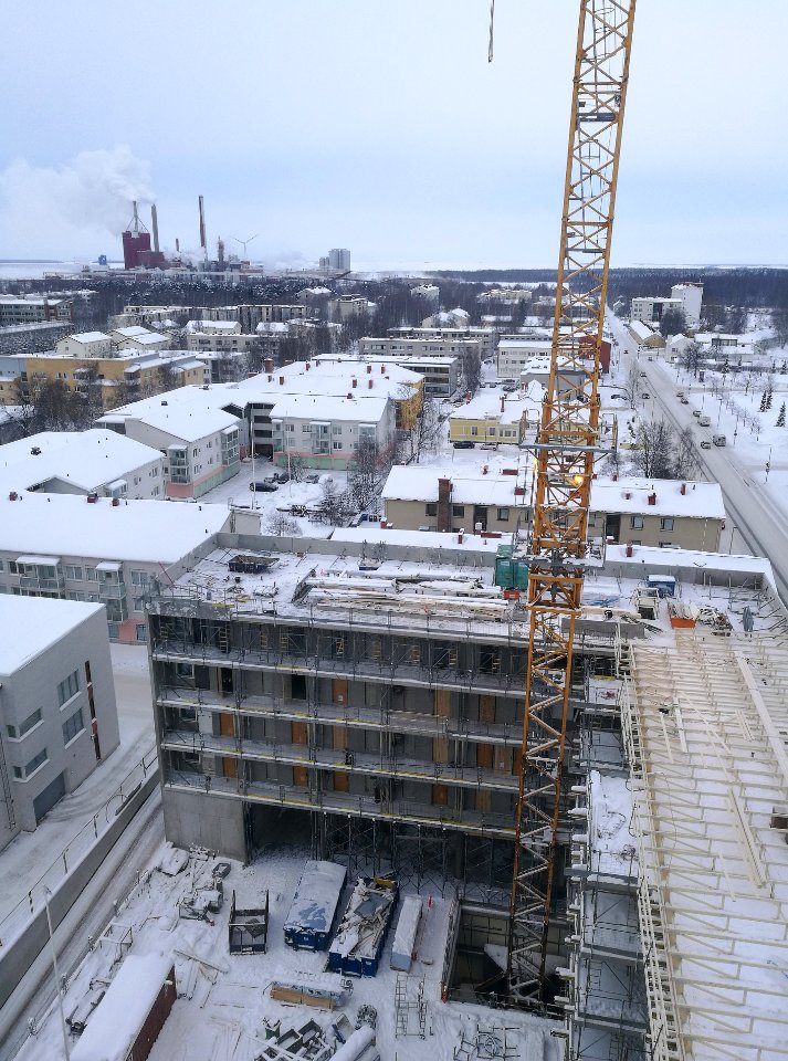 View from Puistokatu 34 A Oulu 20190203 04
