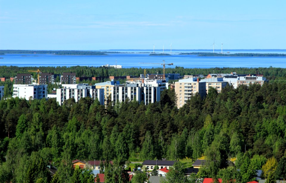 View from Puolivälinkangas water tower Oulu 20150614 02