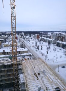 View from Puistokatu 34 A Oulu 20190203 05