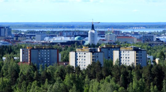 View from Puolivälinkangas water tower Oulu 20150614 01