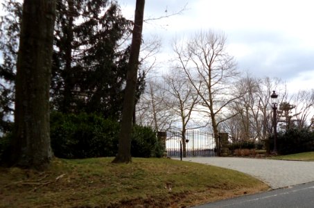 View from Navesink River Road of home of rock musician photo