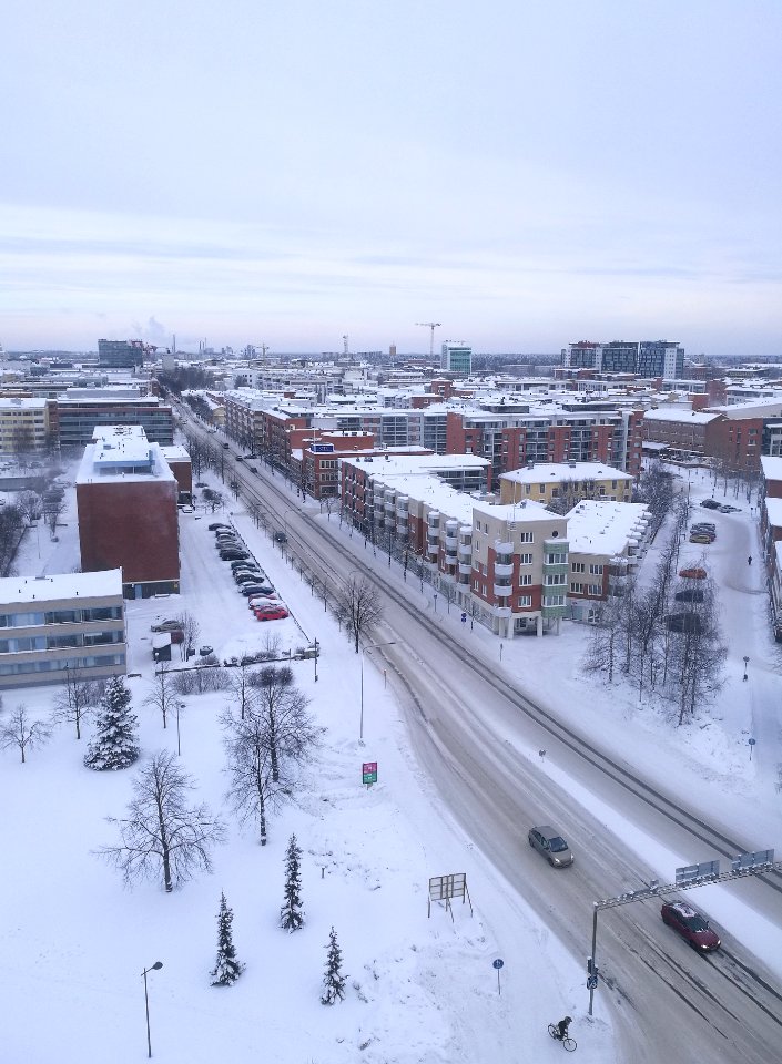 View from Puistokatu 34 A Oulu 20190203 09