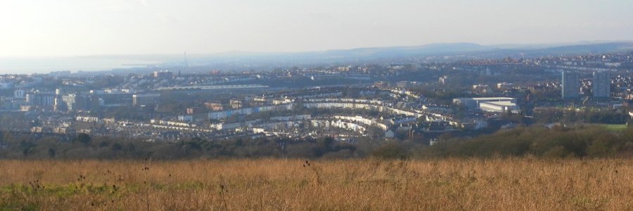 View from Race Hill towards Round Hill, Brighton (December 2012) (2)
