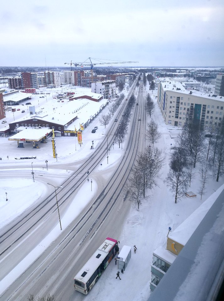 View from Puistokatu 34 A Oulu 20190203 06