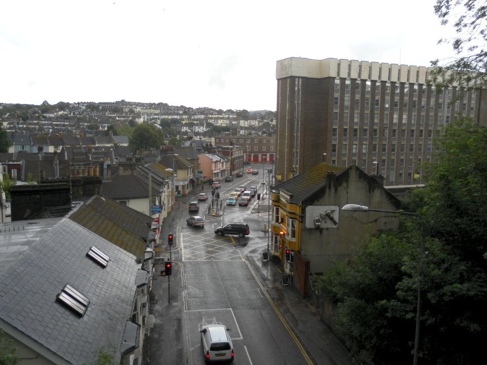 View from The Greenway, New England Quarter, Brighton towards Preston Circus (July 2012) (1)