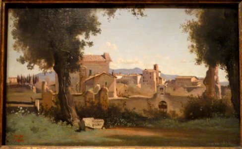 View from the Farnese Gardens, Rome, Jean-Baptiste-Camille Corot, 1826, oil on paper mounted on canvas - Phillips Collection - DSC04777 photo