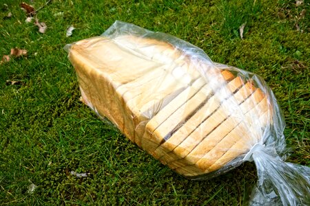 Sliced sliced white bread plastic