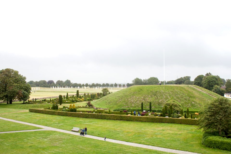 View from the top of the Kongernes Jelling, northern mound, 2015 July-2
