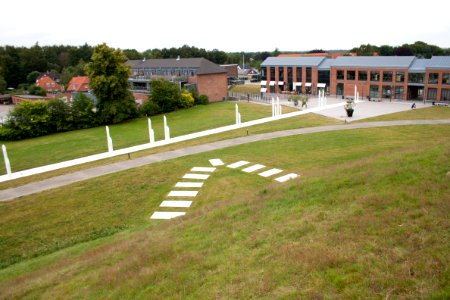 View from the southern mound of Jelling, July 2015