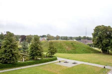 View from the top of the Kongernes Jelling, southern mound, July 2015