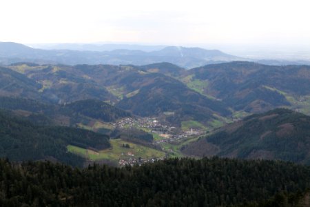 View from trail from Hornisgrinde to Mummelsee 2020-03-14 01