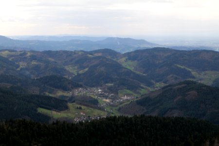 View from trail from Hornisgrinde to Mummelsee 2020-03-14 08