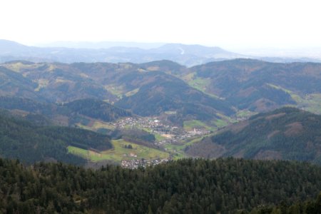 View from trail from Hornisgrinde to Mummelsee 2020-03-14 15