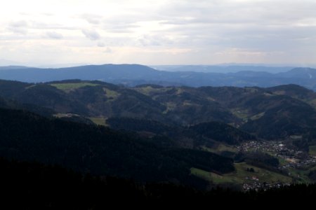 View from trail from Hornisgrinde to Mummelsee 2020-03-14 10