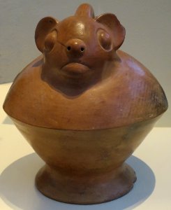 Vessel in form of a feline head, Moche culture, Honolulu Museum of Art, 6388.1