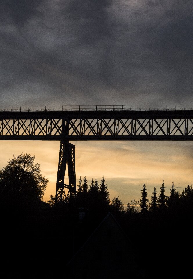Railway railway bridge backlighting