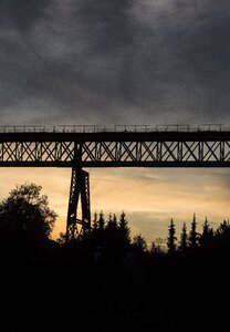 Railway railway bridge backlighting