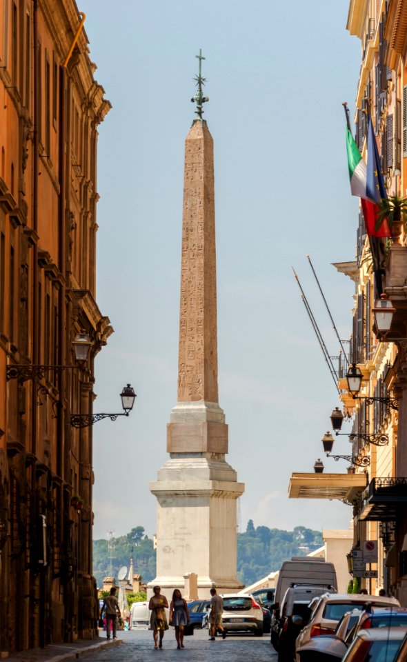 Via del Babuino, Obélisque Trinité-des-Monts, Rome, Italy