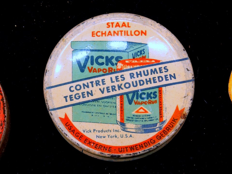 Vicks tegen verkoudheden, staal echantillon