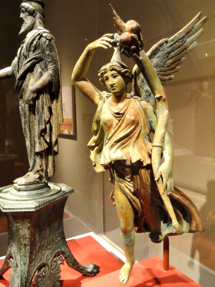 Victory with Cornucopia, 40-68 AD, Roman, Late Julio-Claudian, bronze - Cleveland Museum of Art - DSC08314