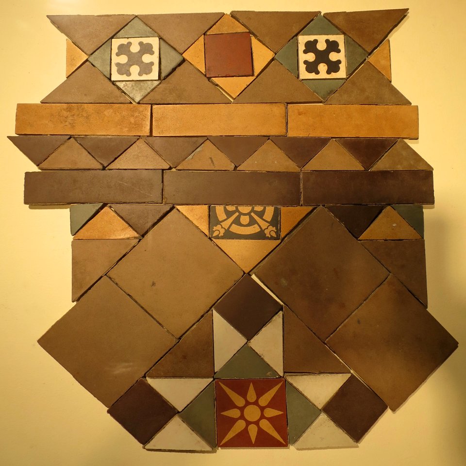 Victorian tile mosaic, Malkin Tile Works, Burslem, England