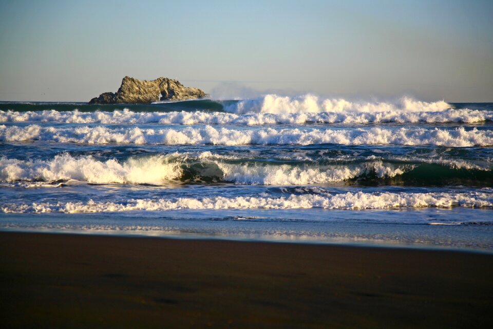 Storm foam seascape