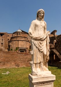 Vestal in Forum romanum Rome Italy photo