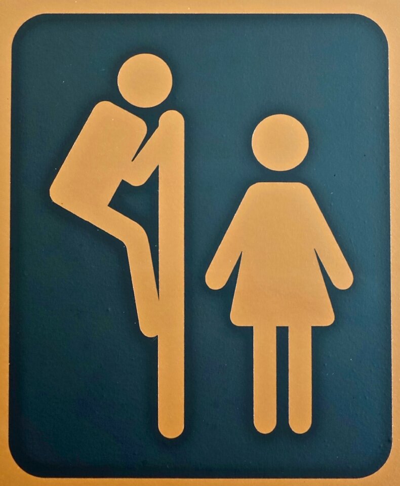 Funny symbol toilet