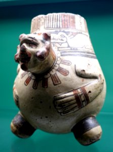 Vessel with shaman figure with bloody mouth, Nicoya, Costa Rica, 800-1350 AD, ceramic - Naturhistorisches Museum Nürnberg - Nuremberg, Germany - DSC04108