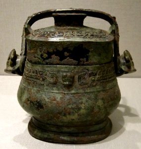 Vessel (you), China, Zhou dynasty, c, 10th century BCE, bronze, Honolulu Academy of Arts