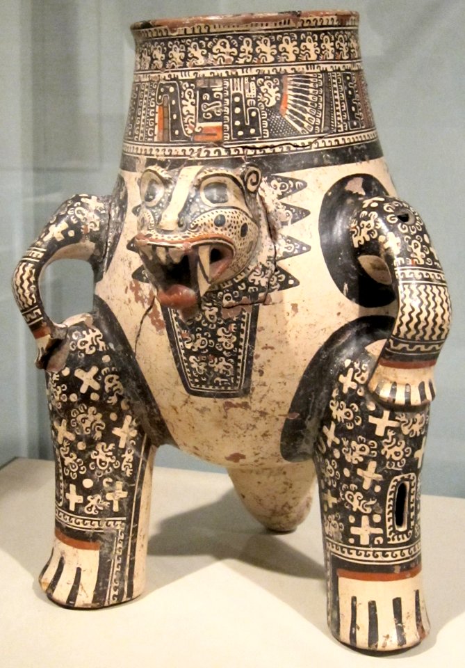 Vessel with jaguar image, Nicoya, Dayton Art Institute