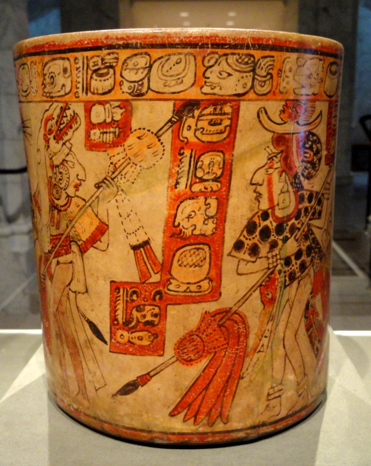 Vessel with Battle Scene, 600-900 AD, Mesoamerica, Guatemala, Nebaj region, Maya, ceramic and slip, view 1 - Cleveland Museum of Art - DSC08798