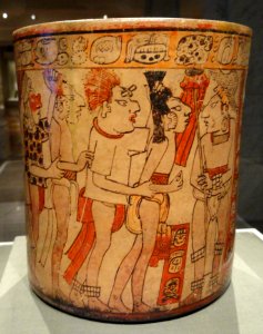 Vessel with Battle Scene, 600-900 AD, Mesoamerica, Guatemala, Nebaj region, Maya, ceramic and slip, view 2 - Cleveland Museum of Art - DSC08799