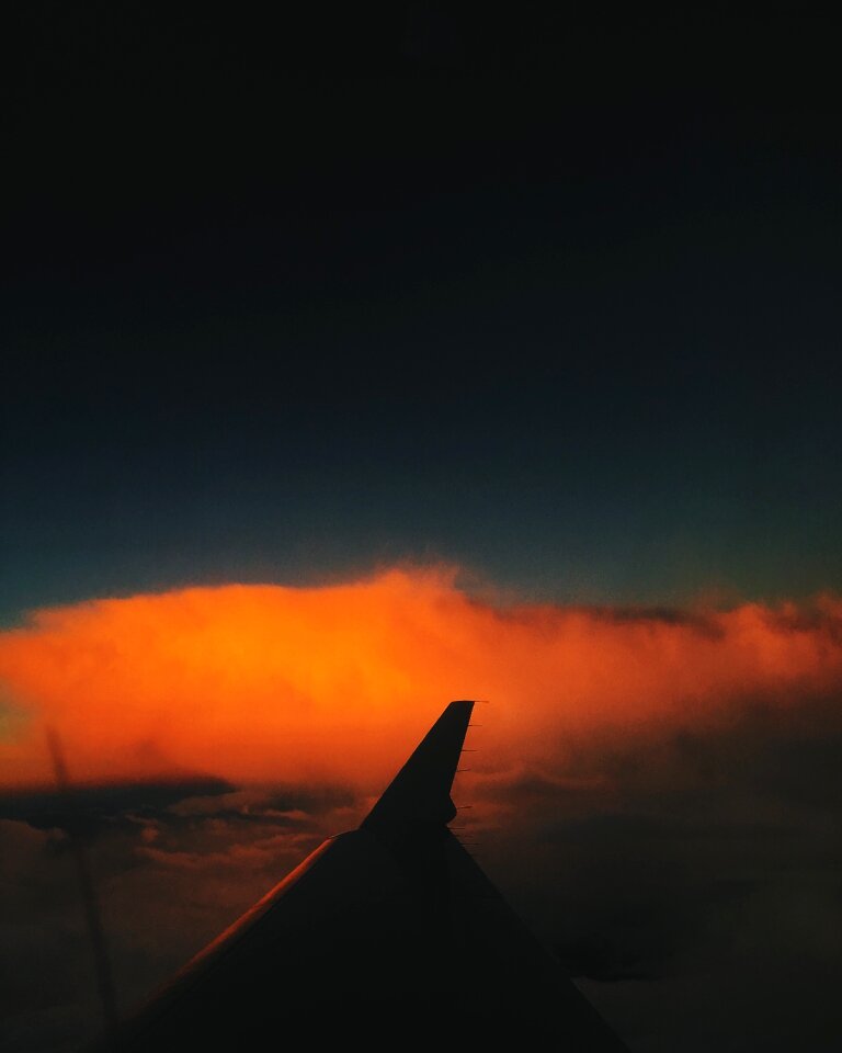 Trip clouds silhouette
