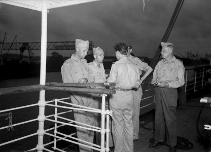 Vertrek van het kader naar Holland per SS Indrapoera, Bestanddeelnr 11469
