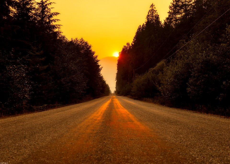 Highway sunset sunrise