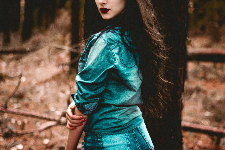 Model fashion forest photo
