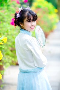 Garden women smile