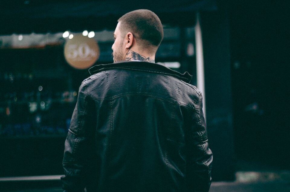 Black jacket tattoo