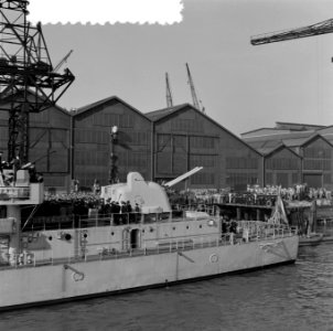 Vervolg indienststelling onderzeebootjager Rotterdam bij RDM, Bestanddeelnr 908-3624