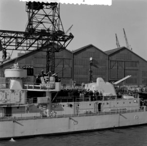 Vervolg indienststelling onderzeebootjager Rotterdam bij RDM, Bestanddeelnr 908-3623