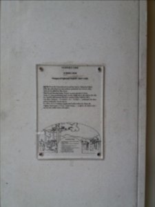 Vichy - Centre thermal des Dômes - Salle du grand dôme, plaque sur les fresques