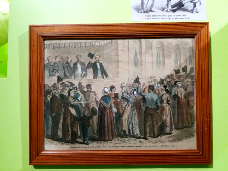 Vichy - Il était une fois la Reine des villes d'eaux - L'Empereur sur la terrasse de la villa Strauss (Le Monde illustré, 1861)