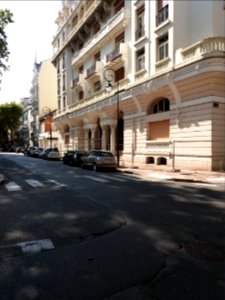 Vichy - Boulevard de Russie, depuis la rue du Casino, palais des Parcs