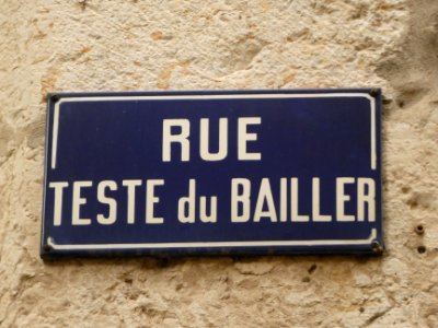 Vienne - Rue Teste du Bailler - Plaque