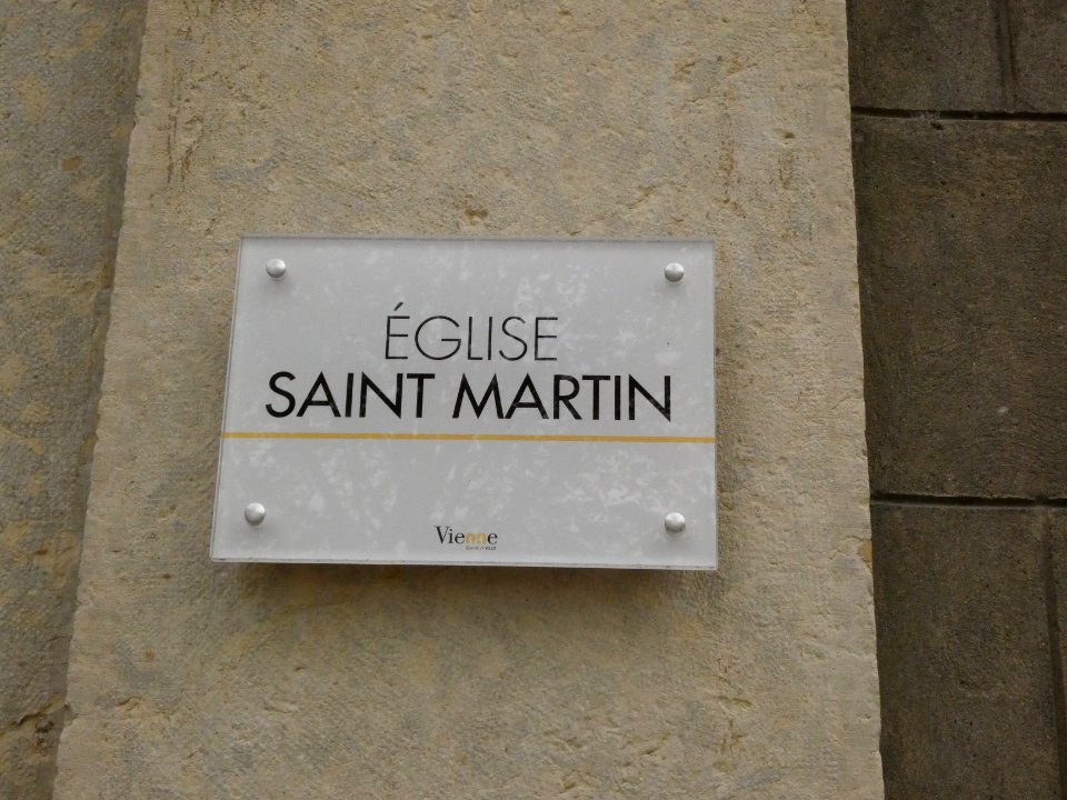Vienne - Église Saint-Martin - Plaque