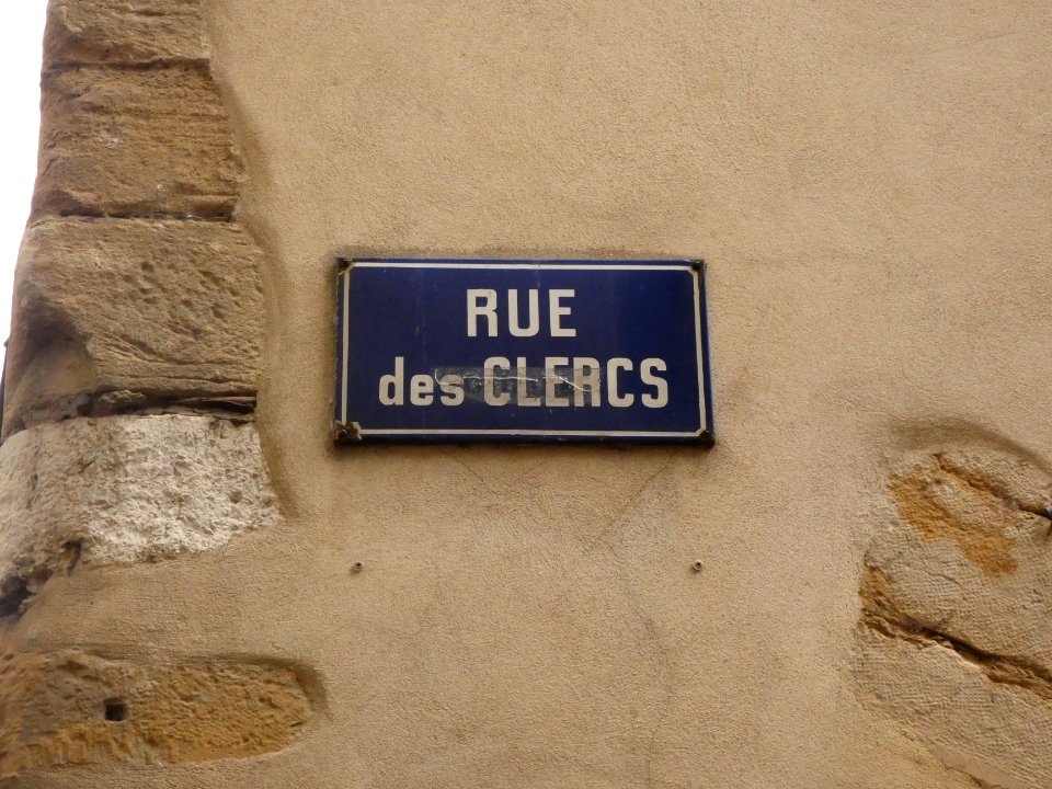 Vienne - Rue des Clercs - Plaque