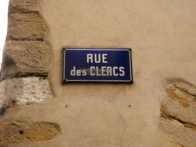 Vienne - Rue des Clercs - Plaque