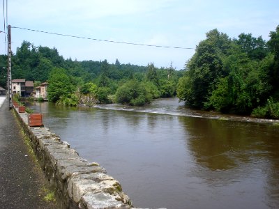 Vienne river and watermill Pont-de-Noblat (Haute-Vienne, Fr)
